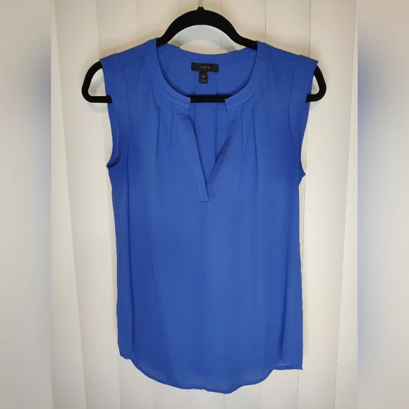 J.Crew Blue Sleeveless Blouse Size 00 - Picture 1 of 3